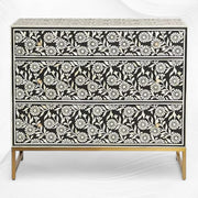 Lalita Inlay Three Drawer Dresser Black