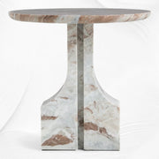 Leo Marble Side Table Fantasy Brown