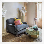 Luxury Fauni Bone Inlay Coffee Table Teal Green | Bone Inlay Cocktail Table