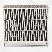 Malawi Bone Inlay Chest of 3 Drawers Black