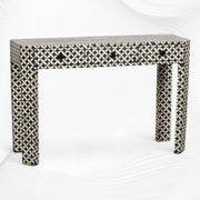 Manhattan Bone Inlaid 3 Drawer Console Black
