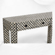 Manhattan Bone Inlaid 3 Drawer Console Black