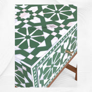 Moroccan Bone Inlay Bedside 1 Drawer Green