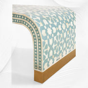 Moroccan Inlay Waterfall Coffee Table Green | Bone Inlay Coffee Tables