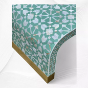 Luxury Moroccan waterfall coffee table with MOP inlay design