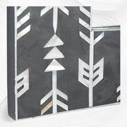 Mother Of Pearl Inlay Arrow Mirror Black