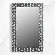 Mother Of Pearl Inlay Arrow Mirror Black