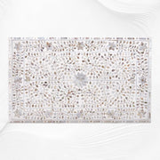 Mother of Pearl Inlay Floral Coffee Table White