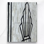 Nola Full Bone Inlay Almirah Black