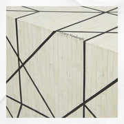 Nola Full Bone Inlay Cabinet Metal Legs Black