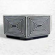 Octagonal Bone Inlay Coffee Table Black