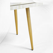 Optical Bone Inlay 1 Drawer Bedside White