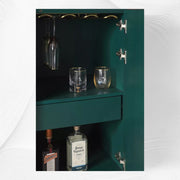 Optical Inlay Bar Cabinet Black