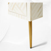 Optical Inlay Coffee Table White 6