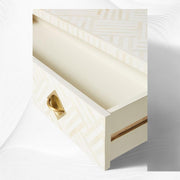 Optical Inlay Coffee Table White 4