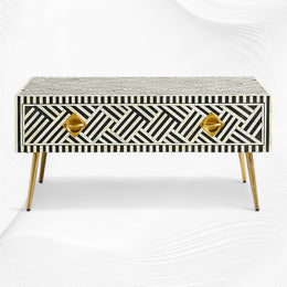 Optical Inlay Coffee Table Black 1