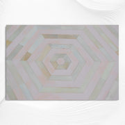 Pale Pink Bone Inlay Tray Hexagon | Bone Inlay Trays