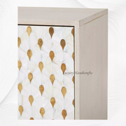 Perla Mother of Pearl Inlay Buffet White