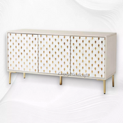 Perla Mother of Pearl Inlay Buffet White