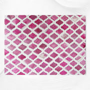 Quatrefoil Pink Colored Bone Inlay Chest of 4 Drawer