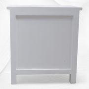 Quote Bone Inlay Bedside 1 Drawer 1 Door White