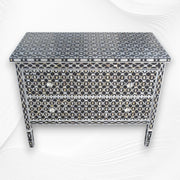 Quote Mother of Pearl Inlay Chest 2 Drawers Black