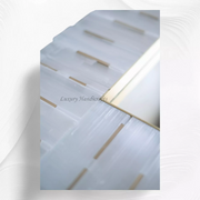 Rectangular Brass Inlay Selenite Mirror