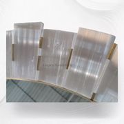 Round Brass Inlay Selenite Mirror