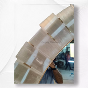 Round Brass Inlay Selenite Mirror