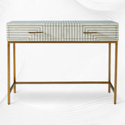 Savi Stripe Bone Inlay Desk Grey