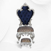 Huyo Silver Chair with Ottoman 1