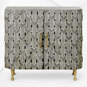 Sprinkle Bone Inlay 2 Door Sideboard Black