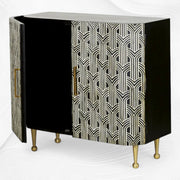 Sprinkle Bone Inlay 2 Door Sideboard Black