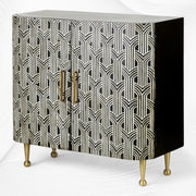Sprinkle Bone Inlay 2 Door Sideboard Black