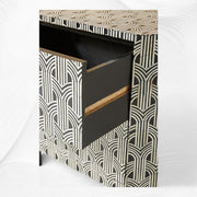 Sprinkle Bone Inlay Nightstand Black