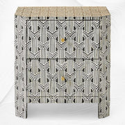 Sprinkle Bone Inlay Nightstand Black