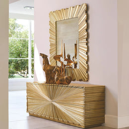 Starburst Brass Credenza
