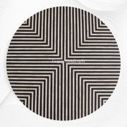 Stripe Bone Inlay Coffee Table Black Gold | Bone Inlay Round Coffee Table