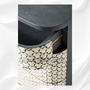 Targua Bone Inlay 3 Drawer Chest Black 4