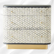 Targua Bone Inlay 3 Drawer Chest Black 2