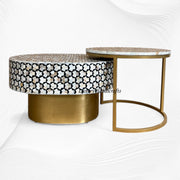 Taro Targua MOP Inlay Nesting Table Set Black