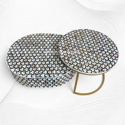 Taro Targua MOP Inlay Nesting Table Set Black