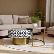 Taro Targua MOP Inlay Nesting Table Set Black