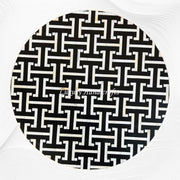 Tetris Mother of Pearl Inlay Side Table Brass Black 3