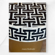 Tetris Mother of Pearl Inlay Side Table Brass Black 4