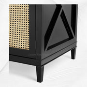 Texas Cane Credenza Black
