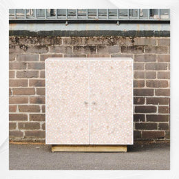 Triangle Mother Of Pearl Inlay Cabinet Nude Pink