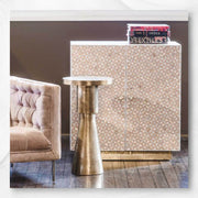 Triangle Mother Of Pearl Inlay Cabinet Nude Pink