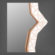 Triangle Mother Of Pearl Inlay Mirror Nude Pink