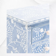 Vine Bone Inlay 5 Drawer Dresser Blue